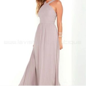 Air of Romance Taupe Maxi Dress